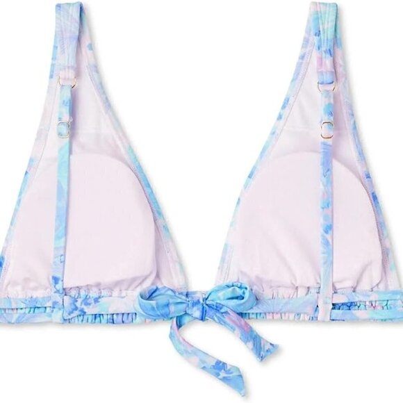 Shade & Shore Plunge Double Tunnel Triangle Bikini Top NEW - Picture 3 of 4